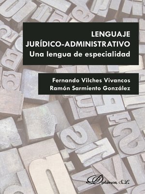 cover image of Lenguaje jurídico-administrativo. Una lengua de especialidad